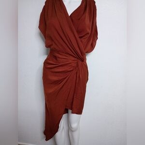 Forever 21 Asymmetrical Rust Dress